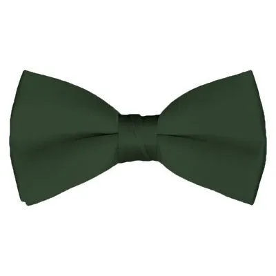 Solid Pre-Tied Hunter Green Bow Tie