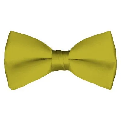 Solid Pre-Tied Mustard Bow Tie