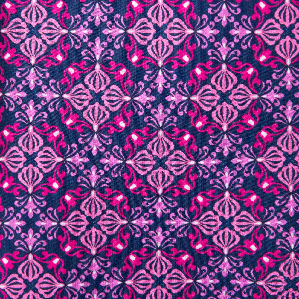The Corvaja Pink and Blue Duchesse Silk Tie