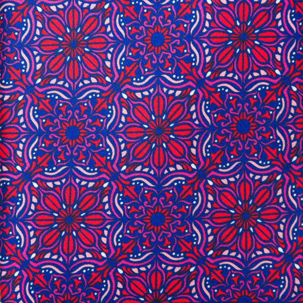 The Duomo Red and Blue Duchesse Silk Tie