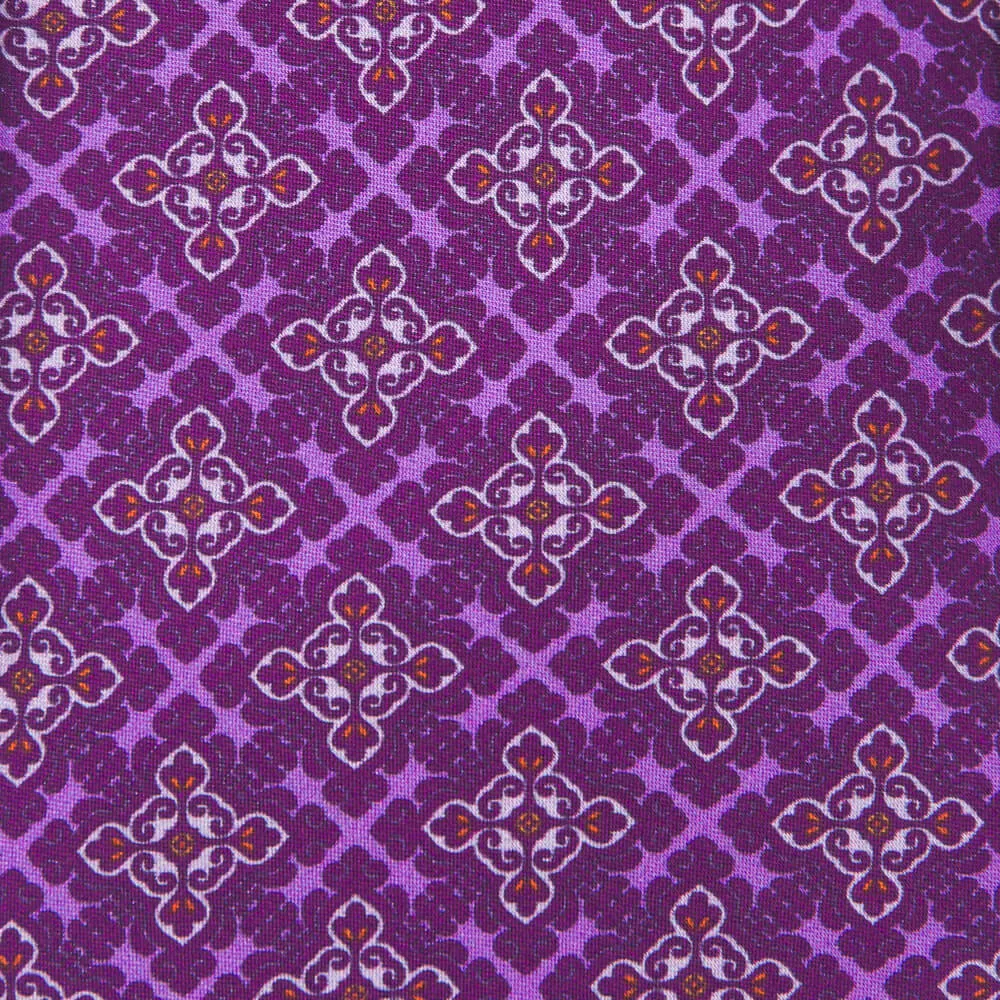 The Uffizi Purple Duchesse Silk Tie