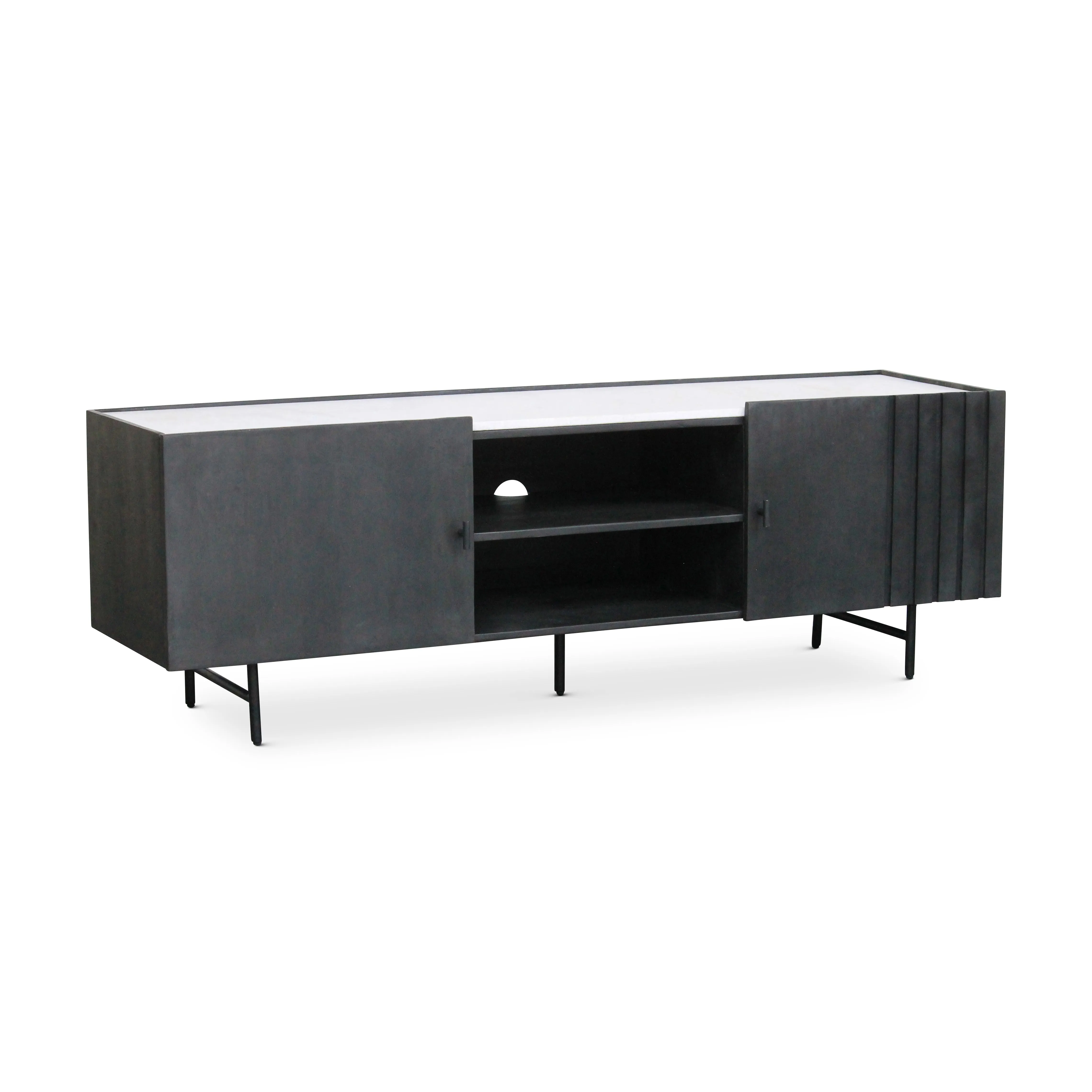 TOBIAS Marble & Wood TV Stand