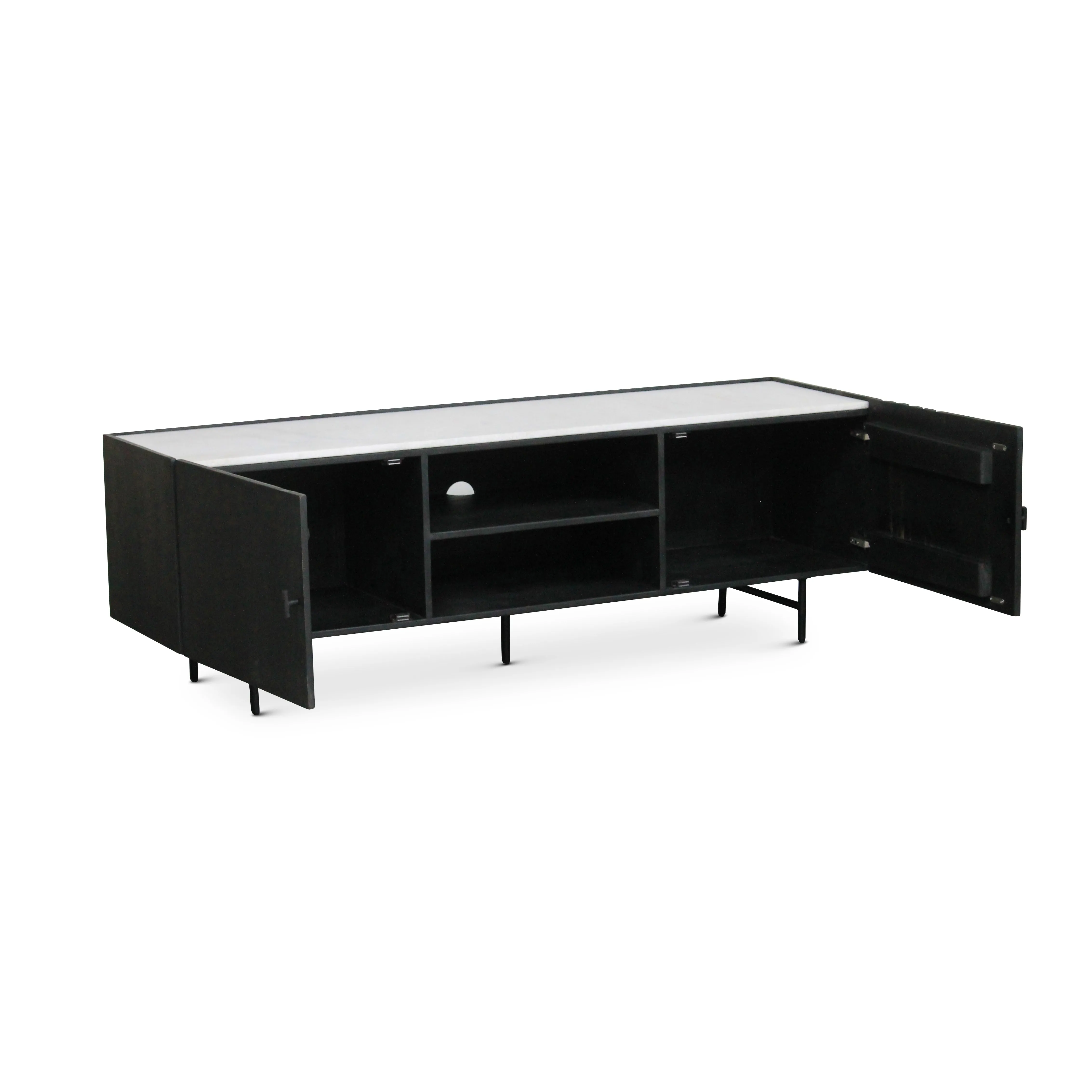 TOBIAS Marble & Wood TV Stand