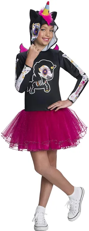 Tokidoki Dia De Los Muertos Caramelo Unicorno Hooded Child Costume Dress
