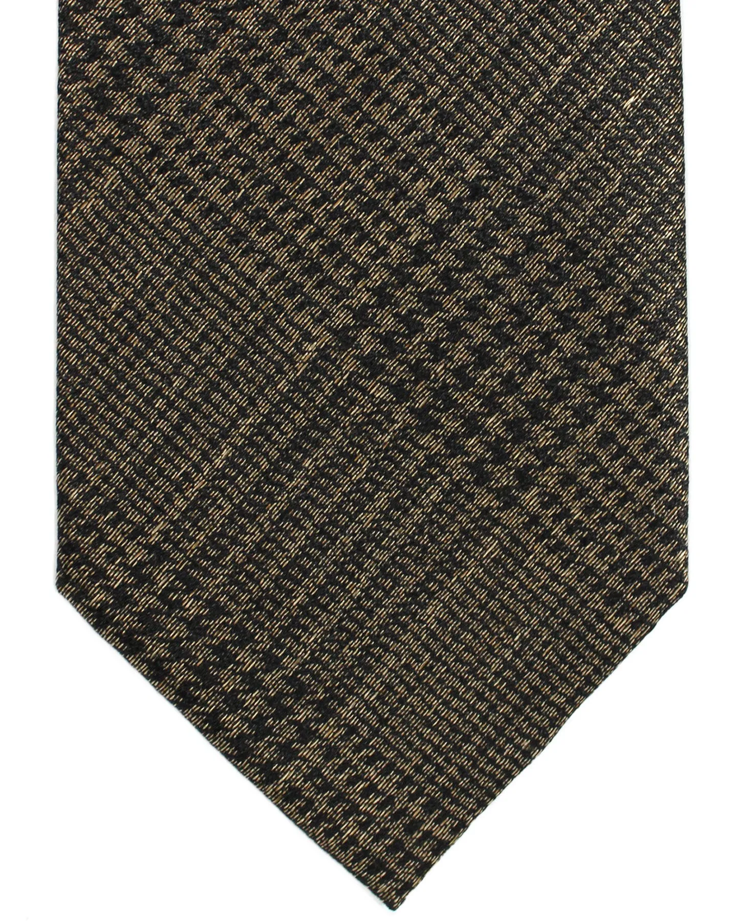 Tom Ford Tie Taupe Brown Black Glen Check
