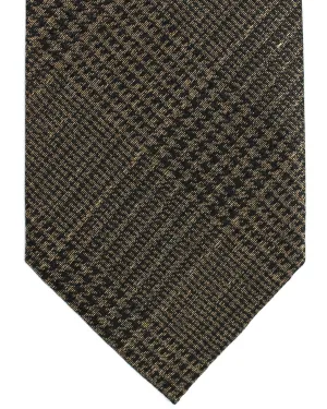 Tom Ford Tie Taupe Brown Black Glen Check