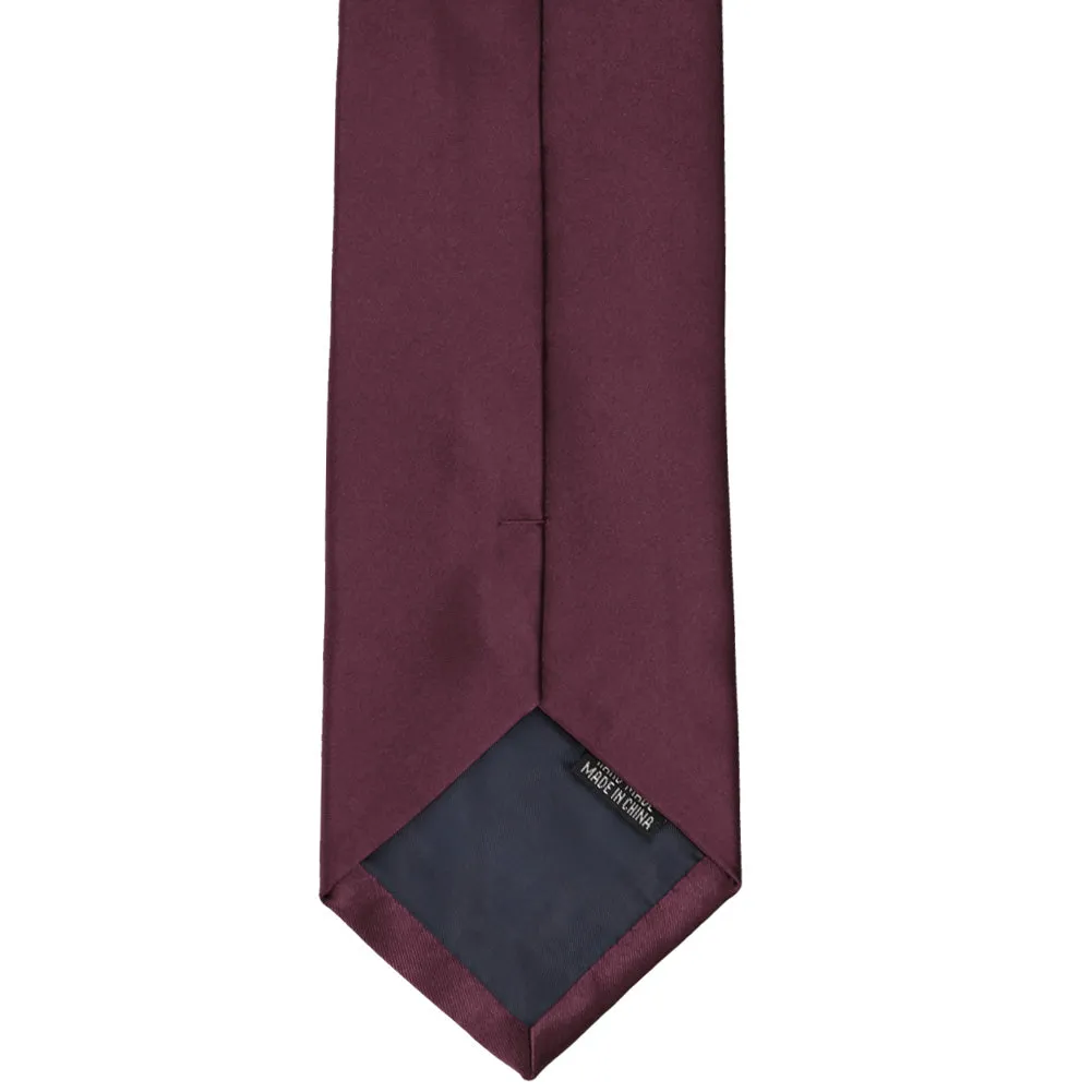Wine Premium Solid Color Necktie