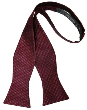 Wine Silk Weave Self Tie Bow Tie