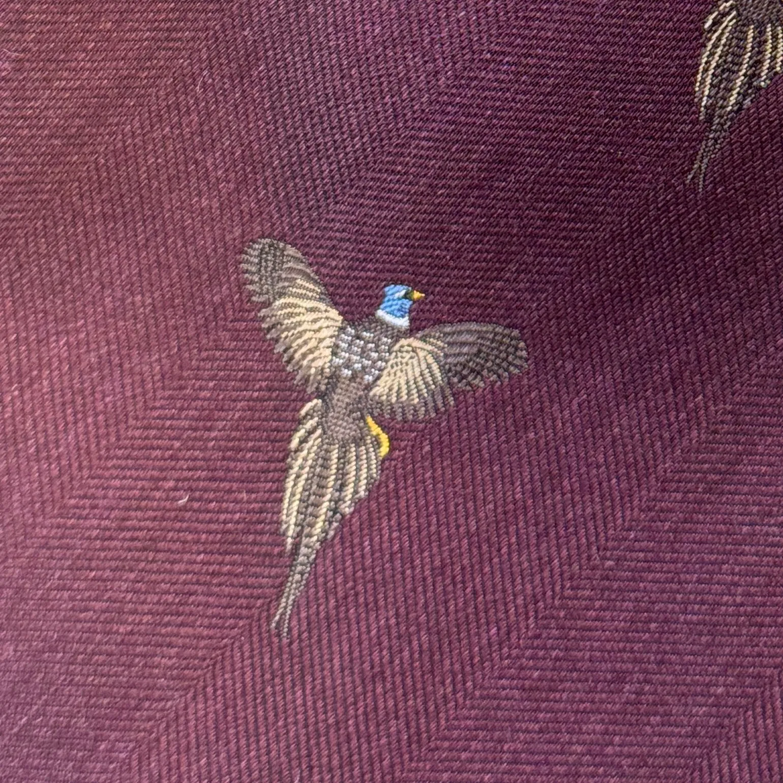 Wool and Silk Flying Pheasant Tie