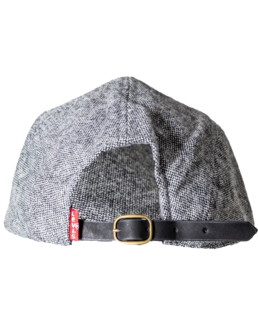 Wool Driver Tweed Hat in Mouse Grey