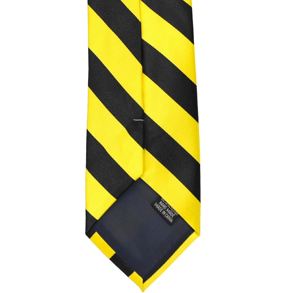 Yellow and Black Striped Tie