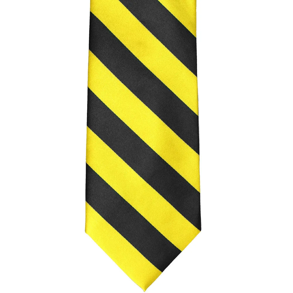 Yellow and Black Striped Tie